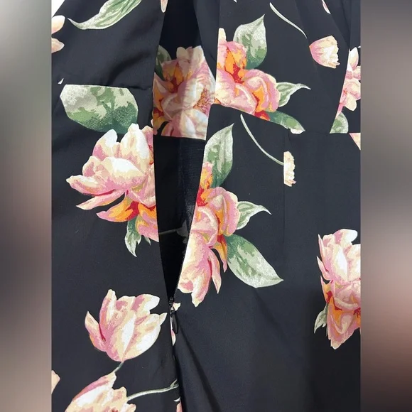 LUSH Black Floral Maxi Dress Sleeveless Women’s Size M - Picture 8 of 9
